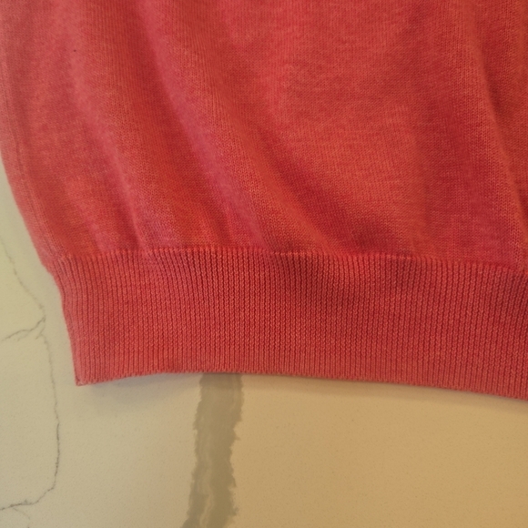 Supima Cotton Brooks Brothers Mens V-Neck Lightweight Sweater Vest Pink XL - Picture 7 of 8
